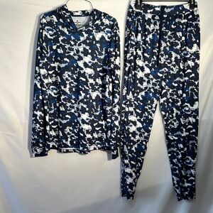 Men's Navy Camo Lounge Set